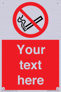 Custom No E-cigarettes / Vaping Sign